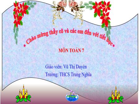 Bài giảng Toán Lớp 7 Sách Kết nối tri thức - Biểu đồ hình quạt tròn - Vũ Thị Duyên